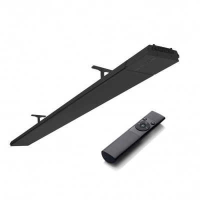 Heatstrip Design 2400 i sort med remote | Biopejs-shop.dk Heatstrip Design 2400 watt med fjernbetjening