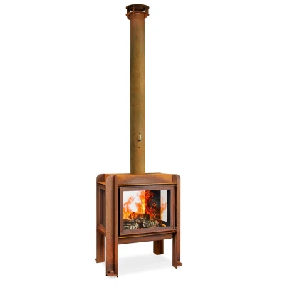 Fennek 80 Corten stål havepejs i stål | Biopejs-shop.dk Fennek 80 havepejs