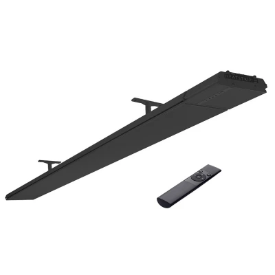 Heatstrip Design 3200 i sort med remote | Biopejs-shop.dk Heatstrip Design 3200 watt med fjernbetjening