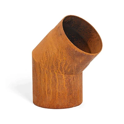 Bøjet skorsten til havepejse fra RB73 | Biopejs-shop.dk Bøjet skorsten - rund